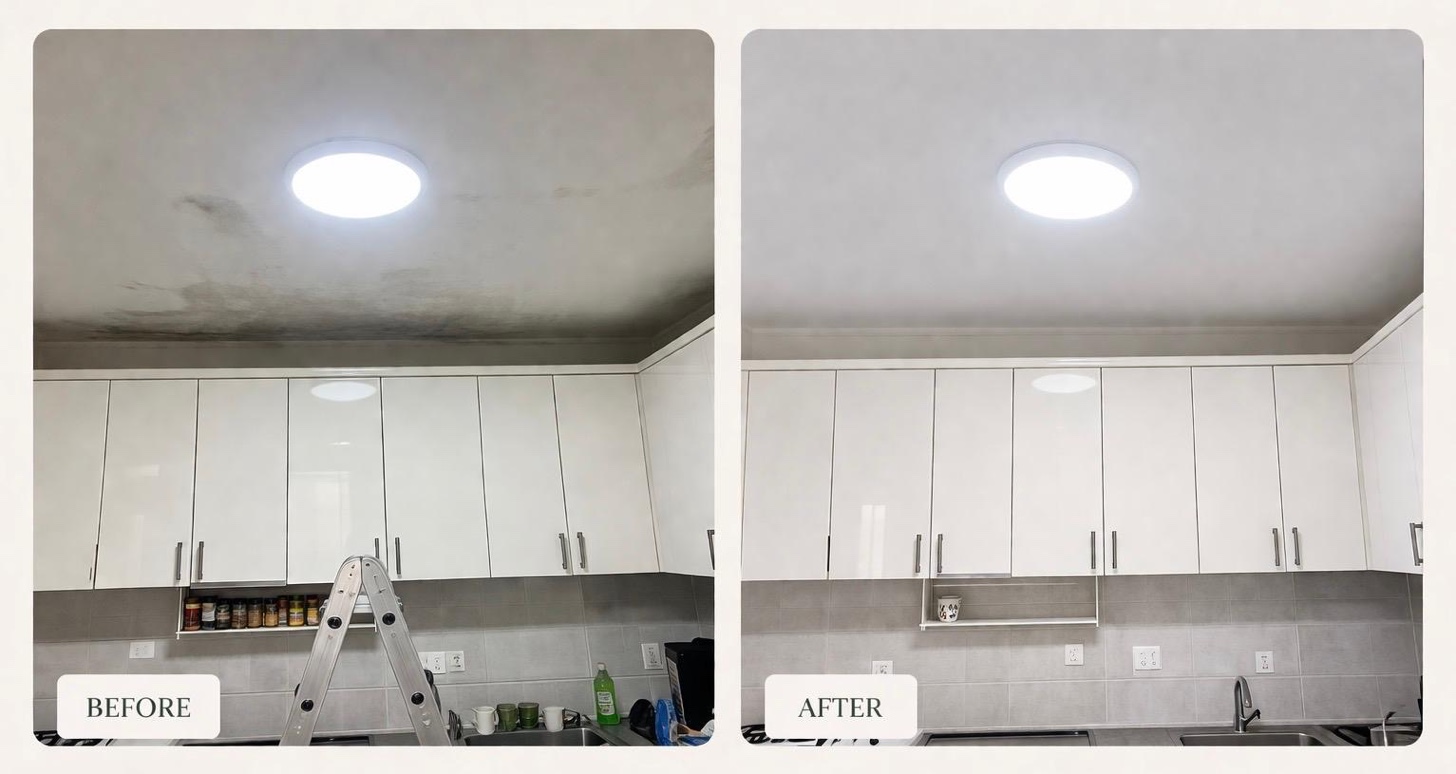 Ceiling Before/After