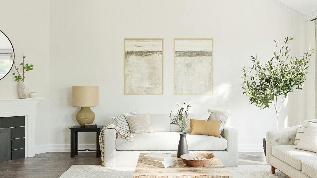 Beautiful painted living room